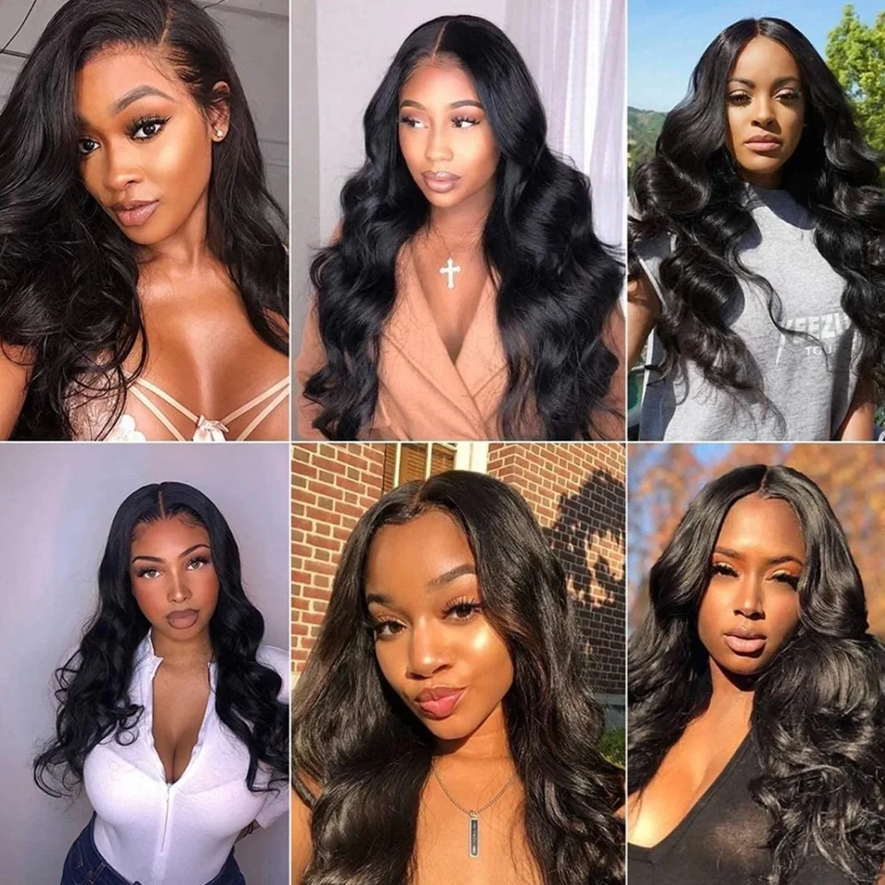 ♥️ BLACK 100% HUMAN HAIR 28” BODY WAVY LACE FRONT WIG *NEW* ♥️